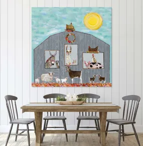 Barn Party Canvas Wall Art