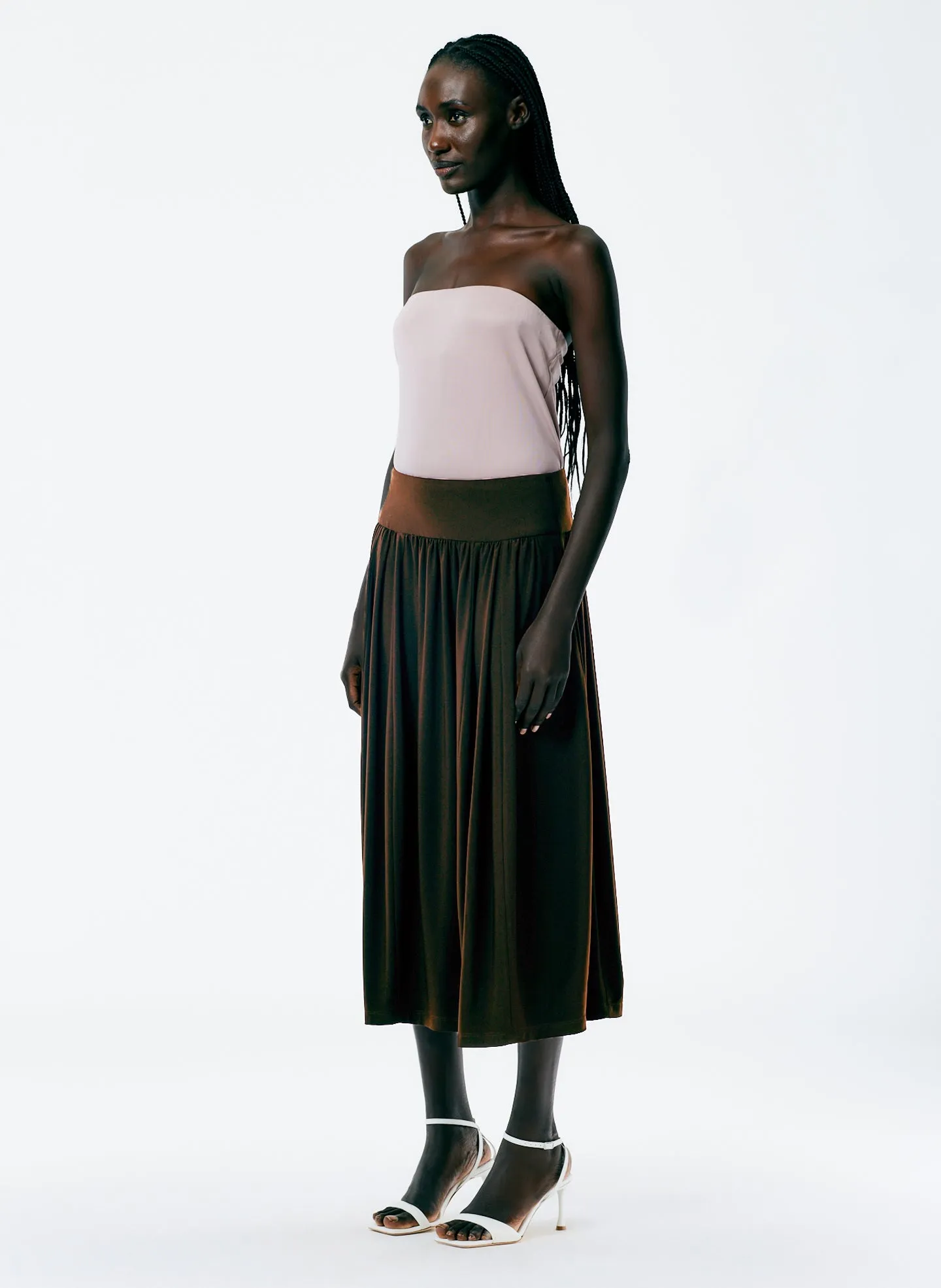 Drapey Jersey Lantern Skirt