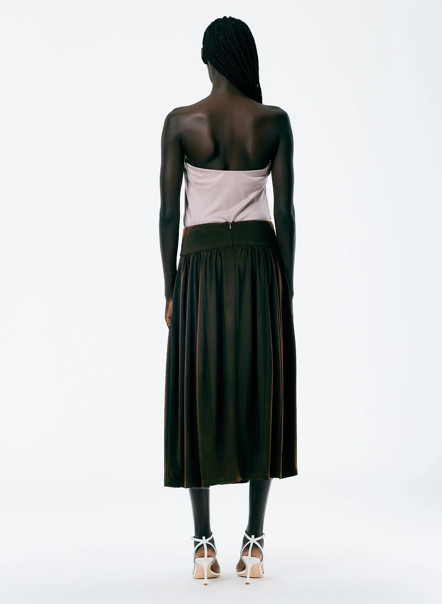 Drapey Jersey Lantern Skirt