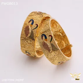 Freemen 1mg Mor print broad bangles or women - FWGB013