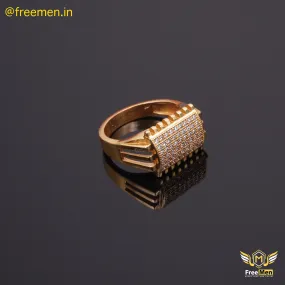 Freemen Best Line AD Stone Gold Plated Ring for Men - FM 265