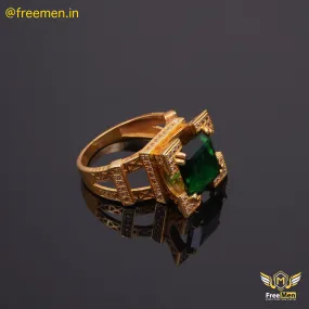 Freemen Eiffel Green Stone Ring for Men - FM256