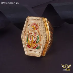 Freemen Fantastic Radha Krishna Gold Plated Ring - FMG334