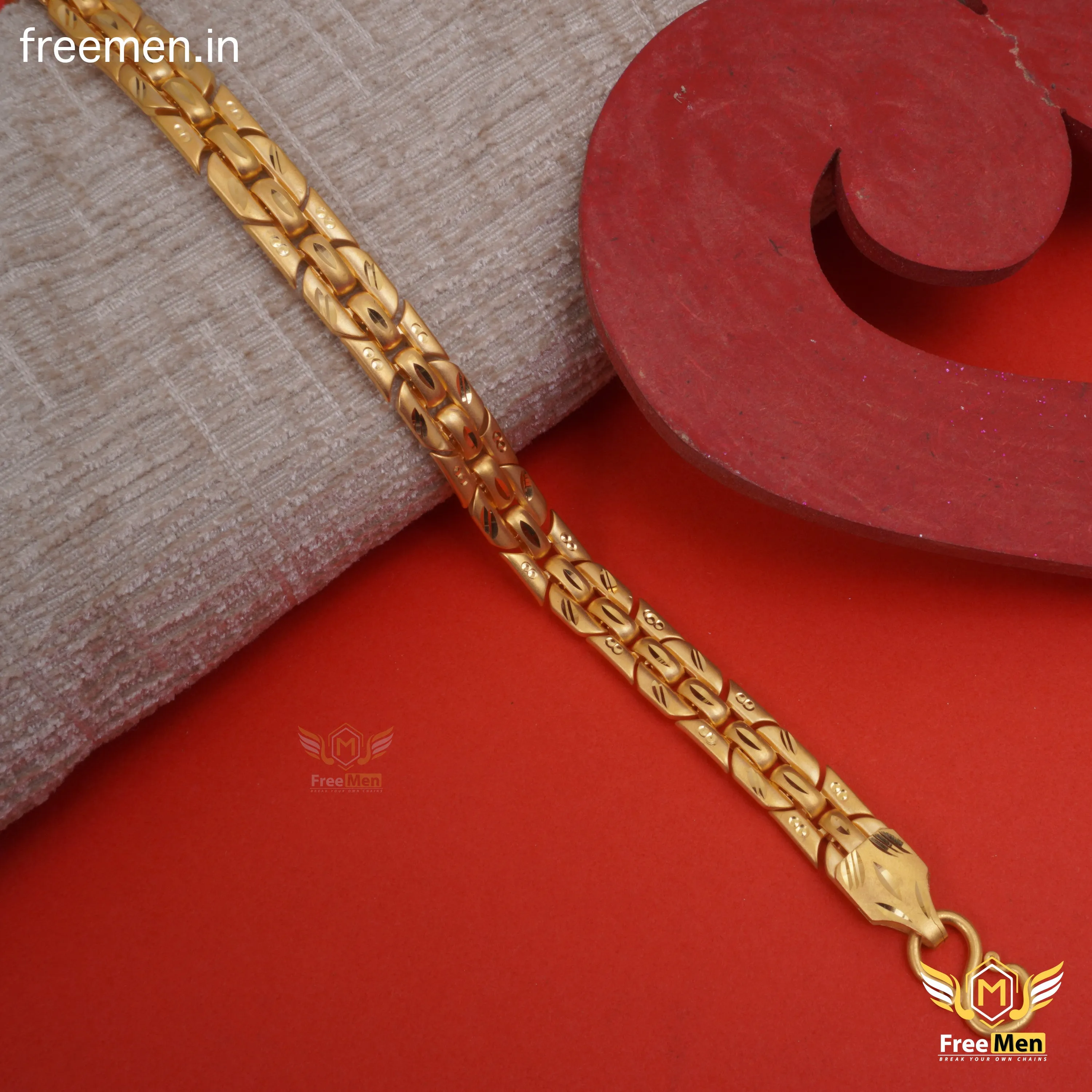 Freemen Foremost Stylish Design Gold Bracelet - FMG287