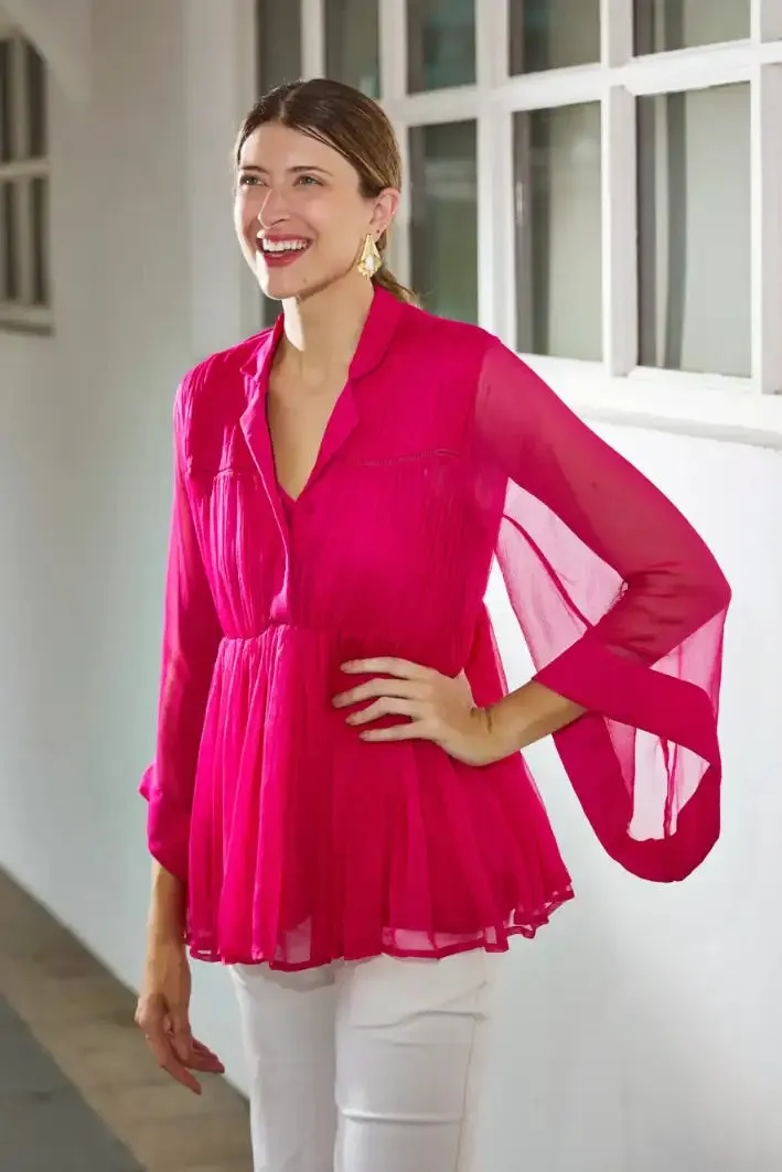 Fuschia Layered Shirt