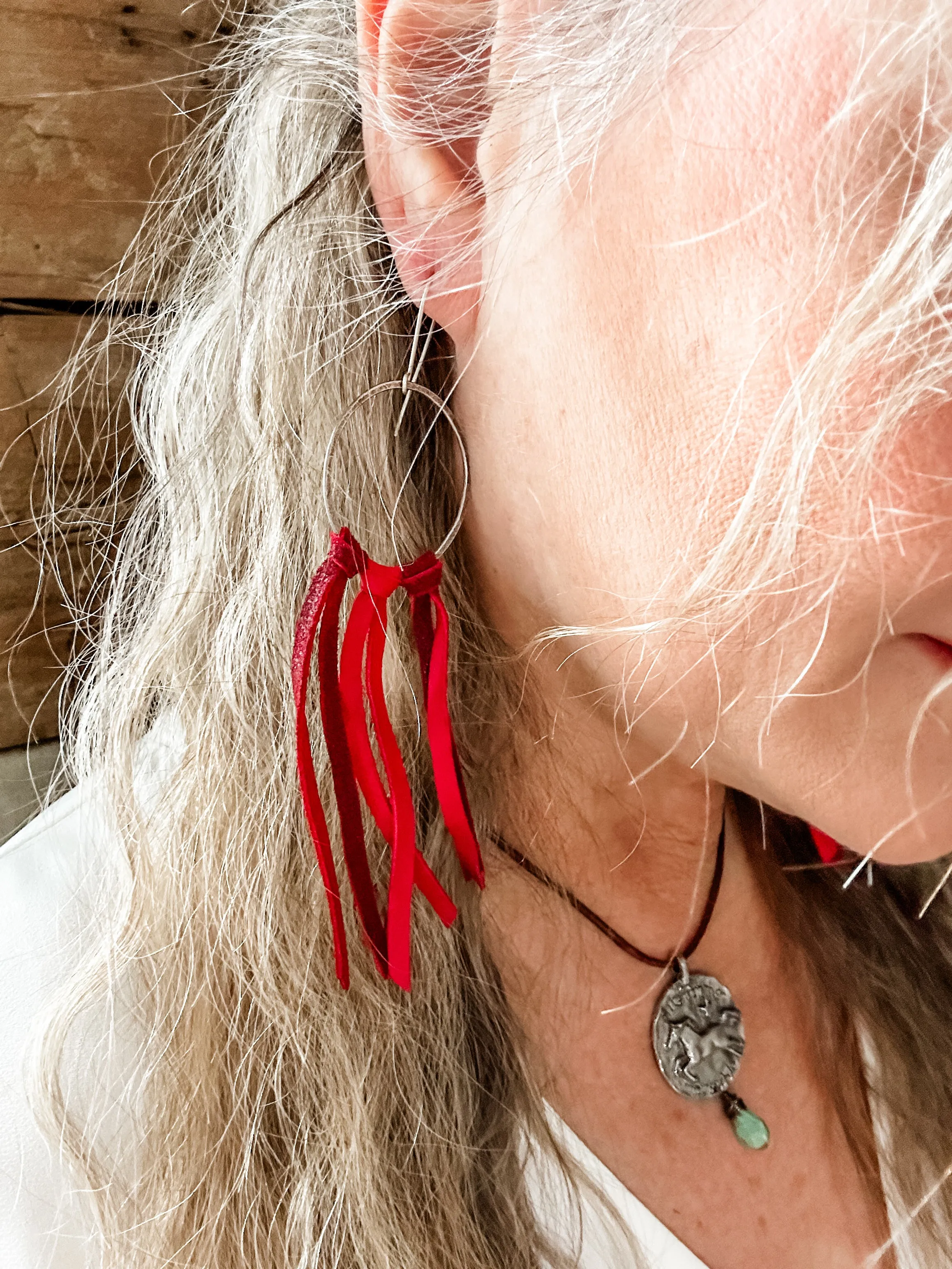 Going Out Hoop Earrings- Exclusive Handmade Jewelry for Bourbon Cowgirl