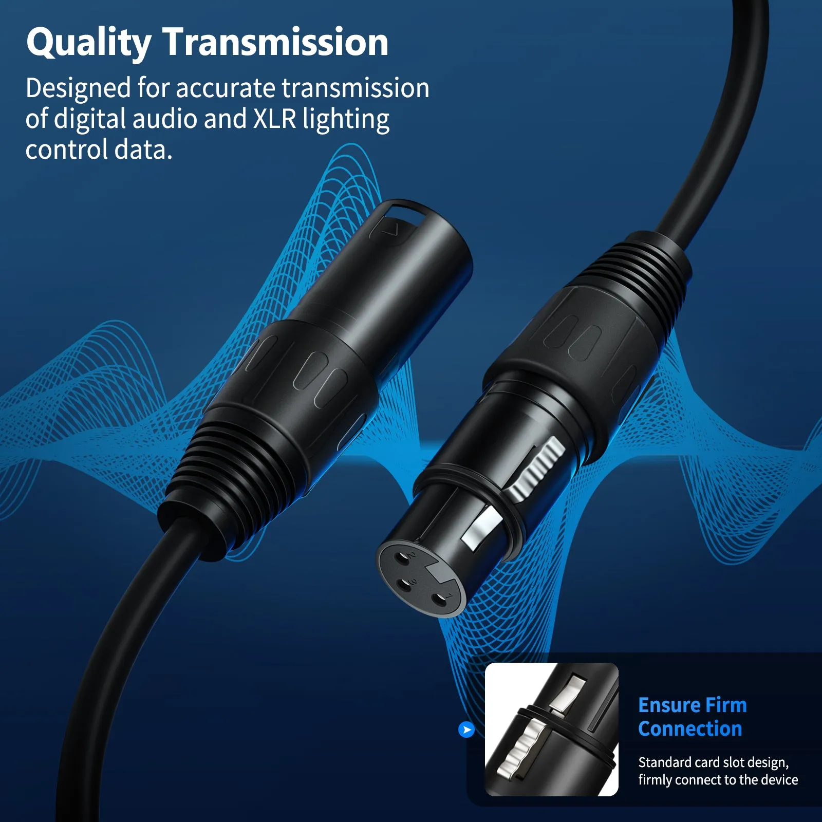 NEEWER 10-Pack 2m XLR Male to Female Connection Cable