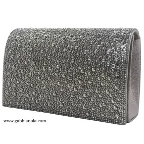 Shine Bright Dark Silver Rhinestone Hand Bag