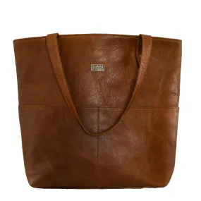 Tan Leather Goods - Emma Leather Handbag | Pecan